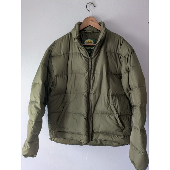 Cabelas Premier Northern Hunting Goose Down Puffer Jacket Mens M Army Green - Picture 1 of 12